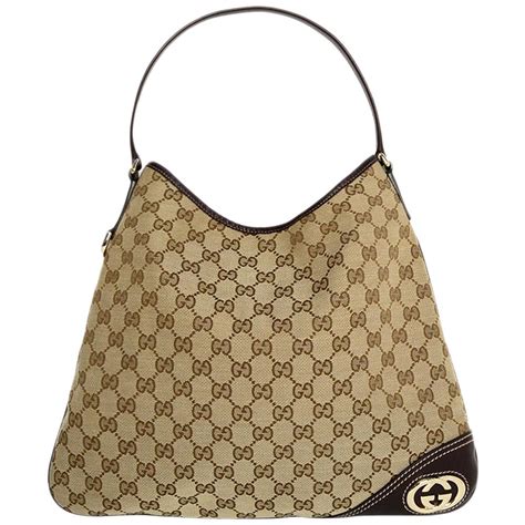 Gucci The Britt Monogram Shoulder Bag on SALE 